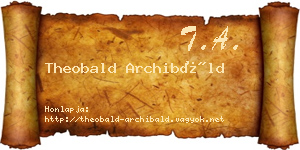 Theobald Archibáld névjegykártya